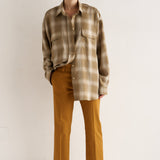 The Big Shirt in Olive Plaid
