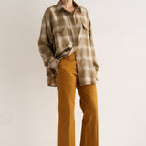 The Big Shirt in Olive Plaid