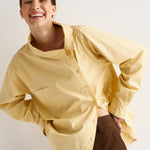 The Asymmetry Shirt in Yellow Baby Stripe