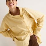 The Asymmetry Shirt in Yellow Baby Stripe