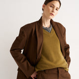 The Knit Vest in Moss