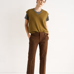 The Knit Vest in Moss