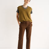 The Knit Vest in Moss