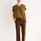 The Knit Vest in Moss