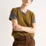 The Knit Vest in Moss