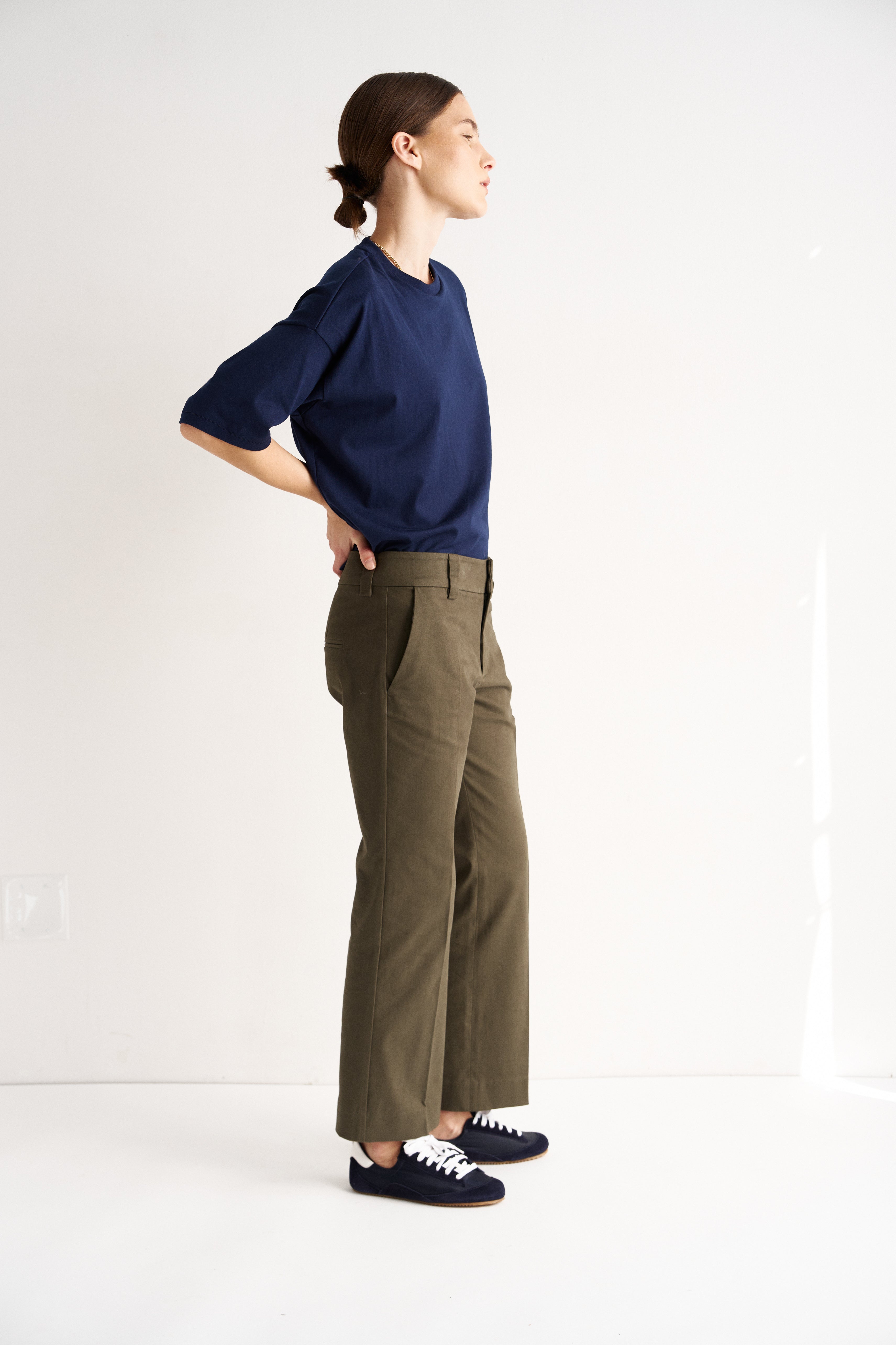 The Kick Trouser in Olive