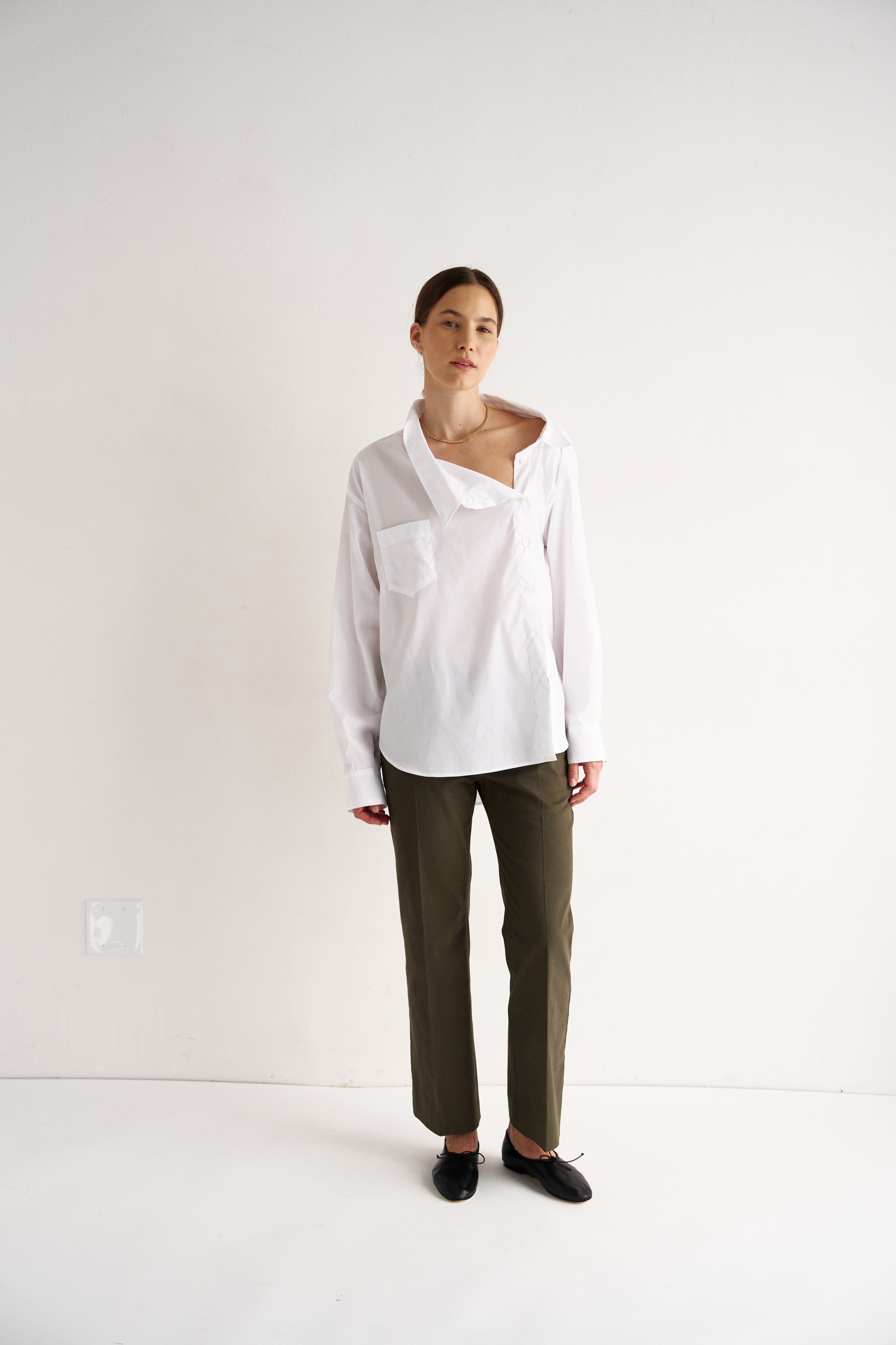 The Asymmetry Shirt in White