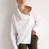 The Asymmetry Shirt in White