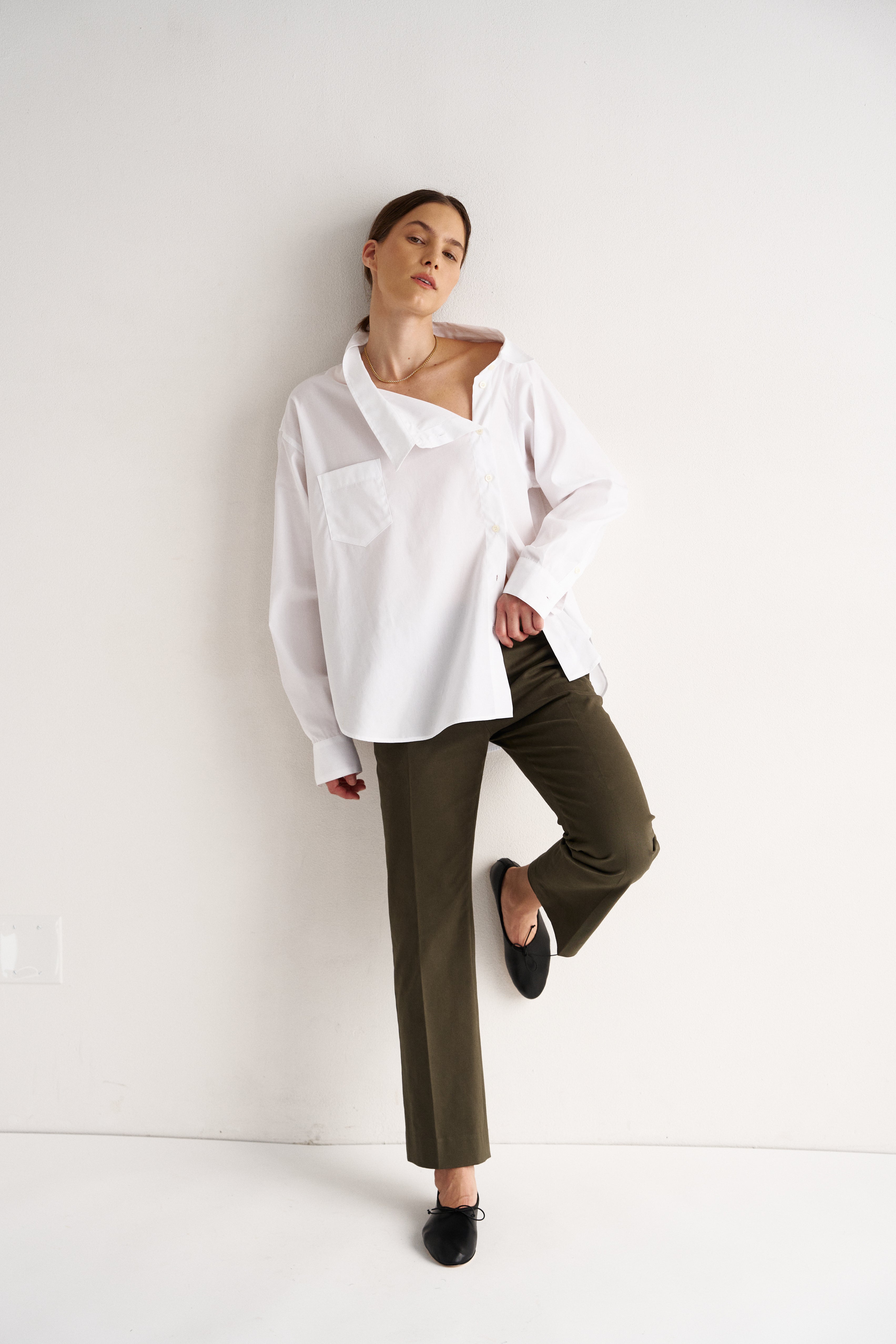 The Asymmetry Shirt in White