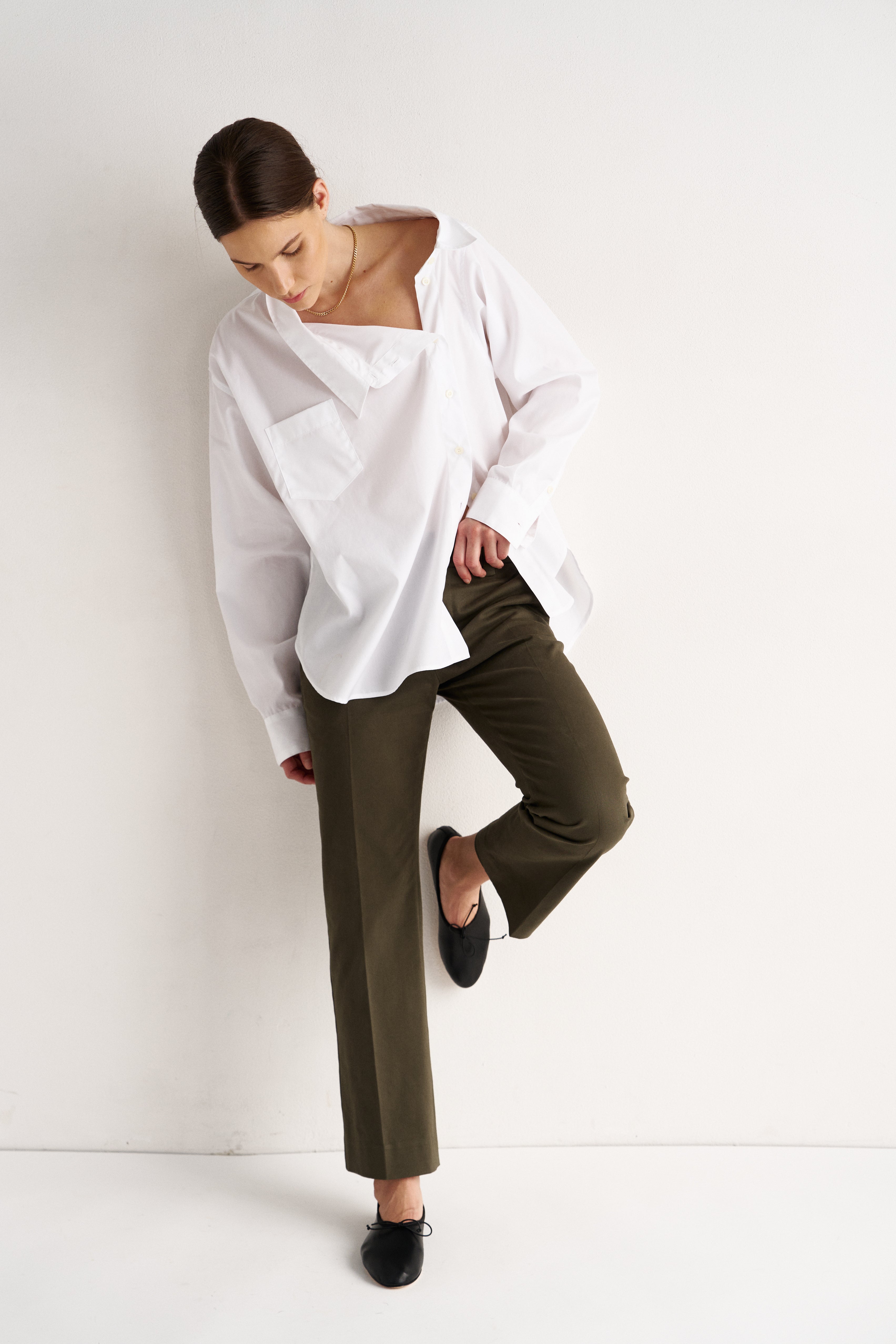 The Asymmetry Shirt in White