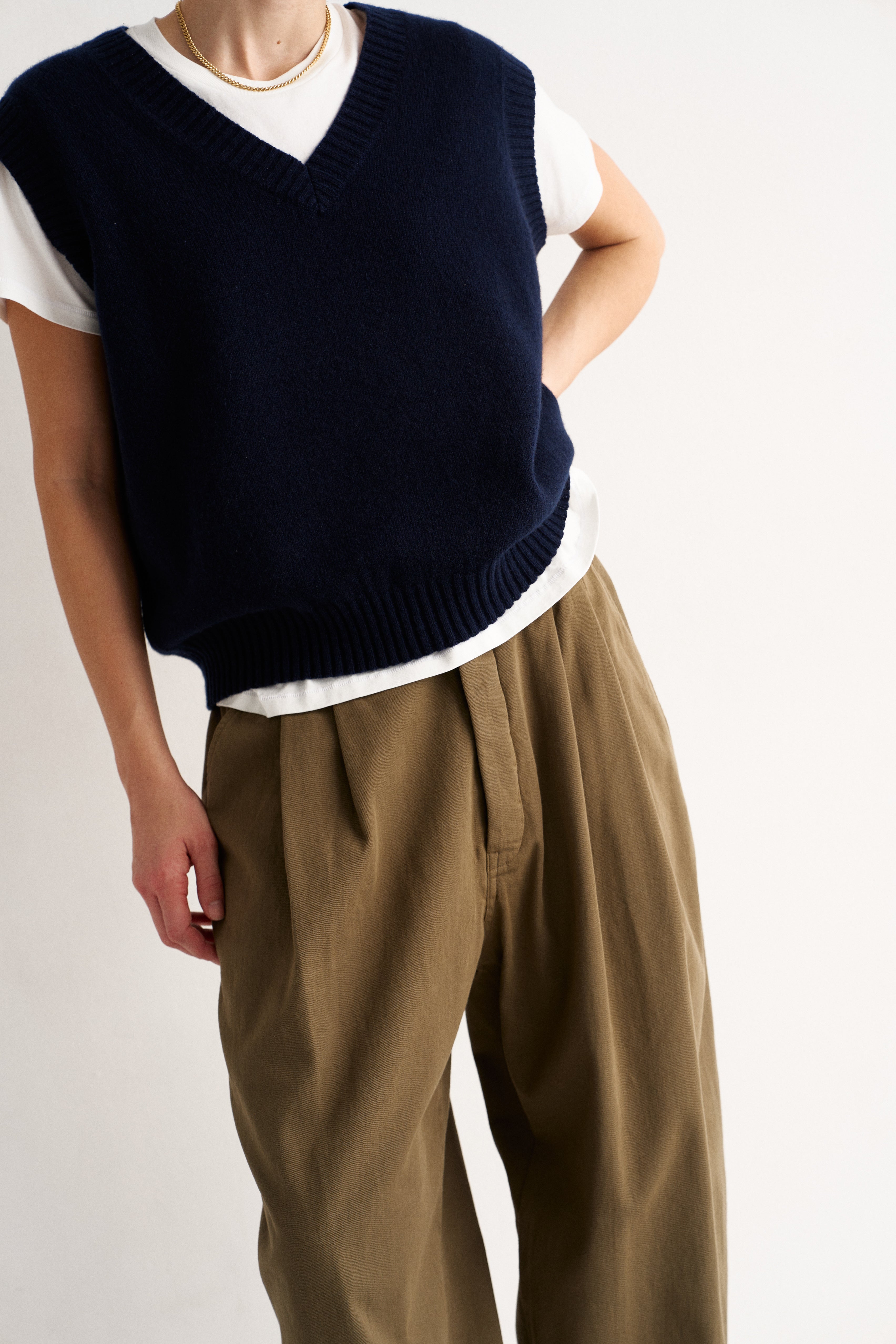 The Knit Vest in Navy