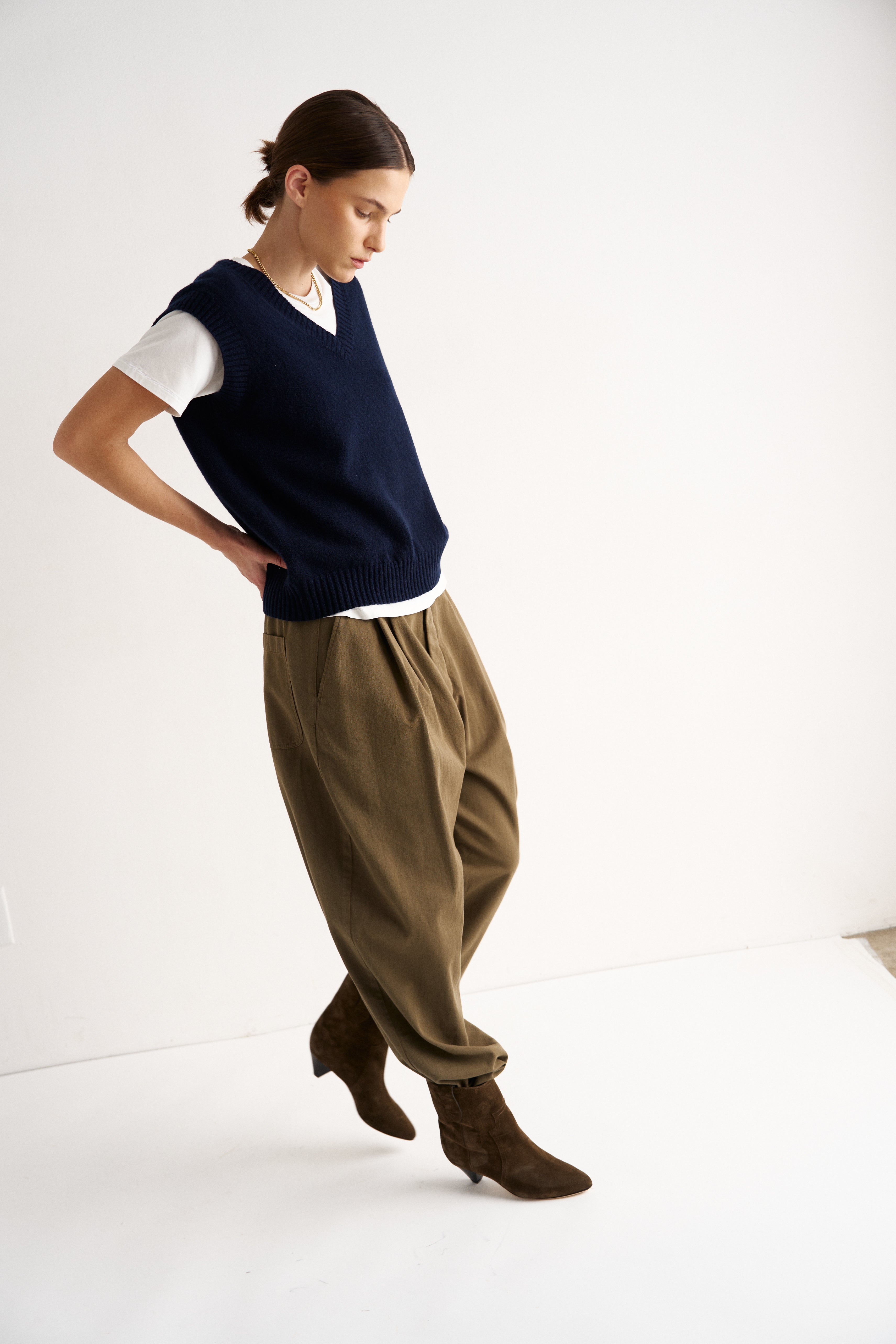 The Knit Vest in Navy