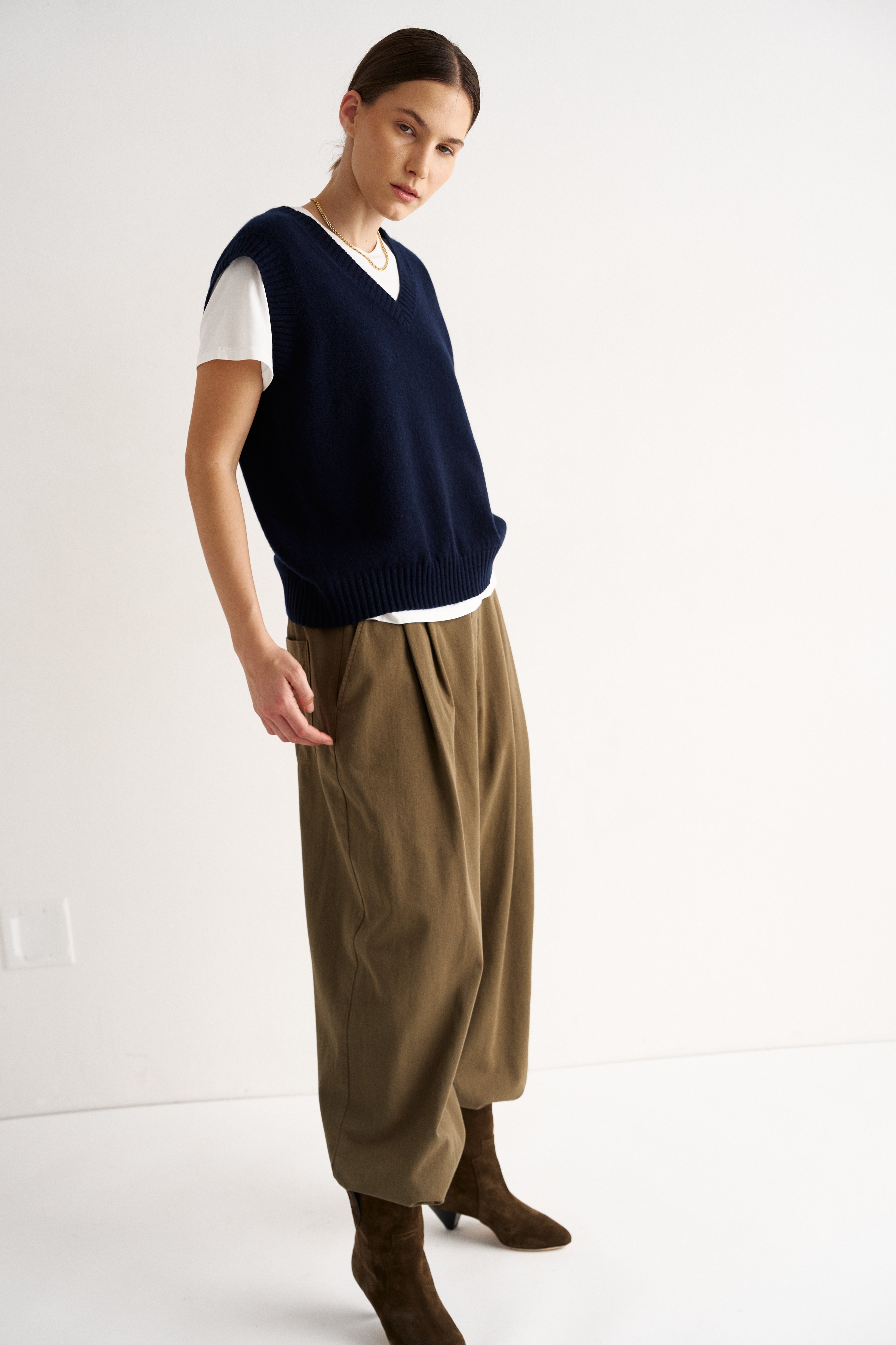 The Knit Vest in Navy