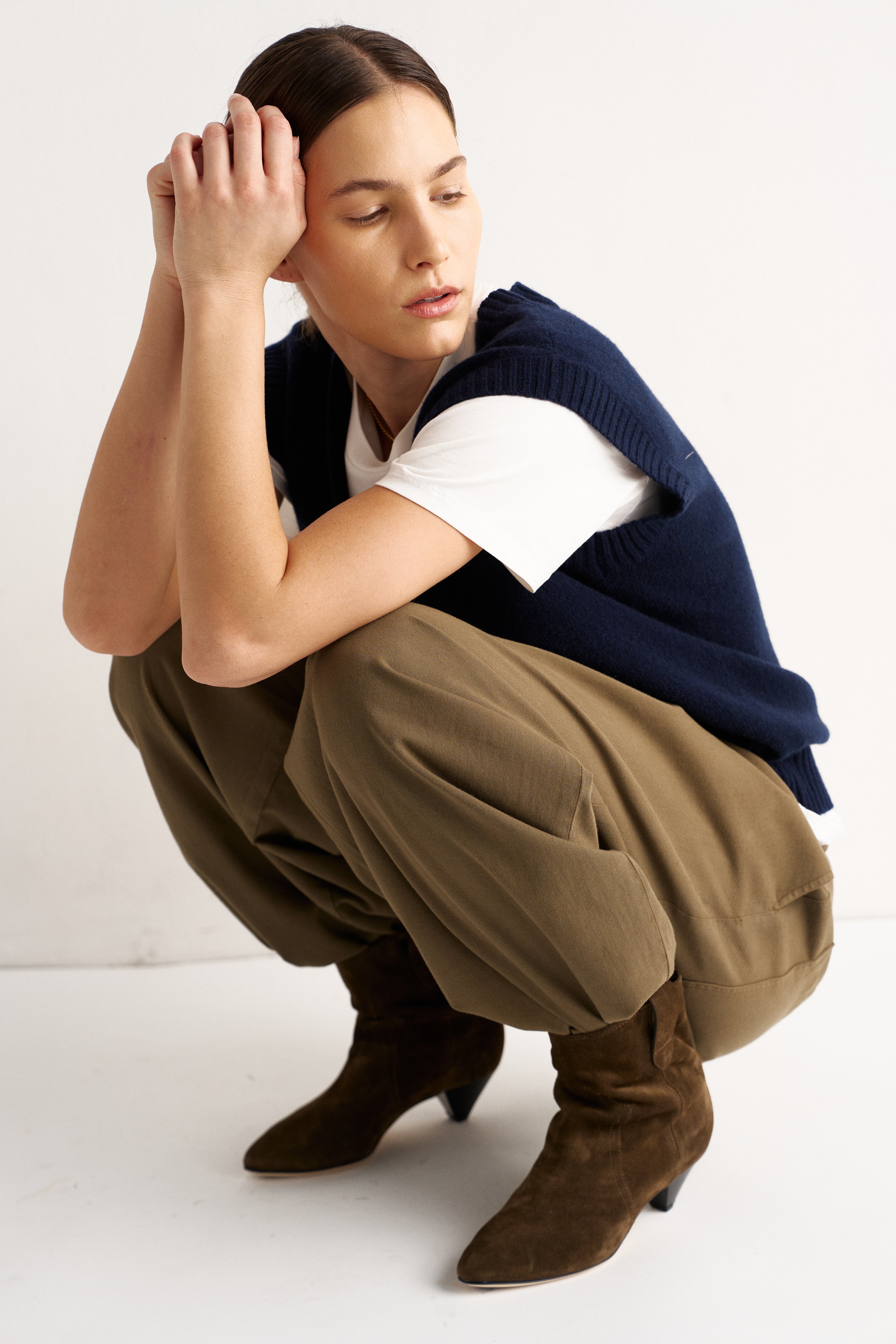 The Knit Vest in Navy