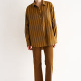 The Essential Shirt in Goldenrod Stripe
