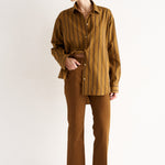 The Essential Shirt in Goldenrod Stripe