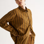 The Essential Shirt in Goldenrod Stripe