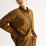 The Essential Shirt in Goldenrod Stripe