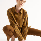 The Essential Shirt in Goldenrod Stripe