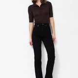 The Slim Polo Tee in Cocoa