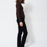 The Long Rib Tee in Cocoa