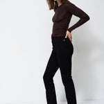 The Long Rib Tee in Cocoa