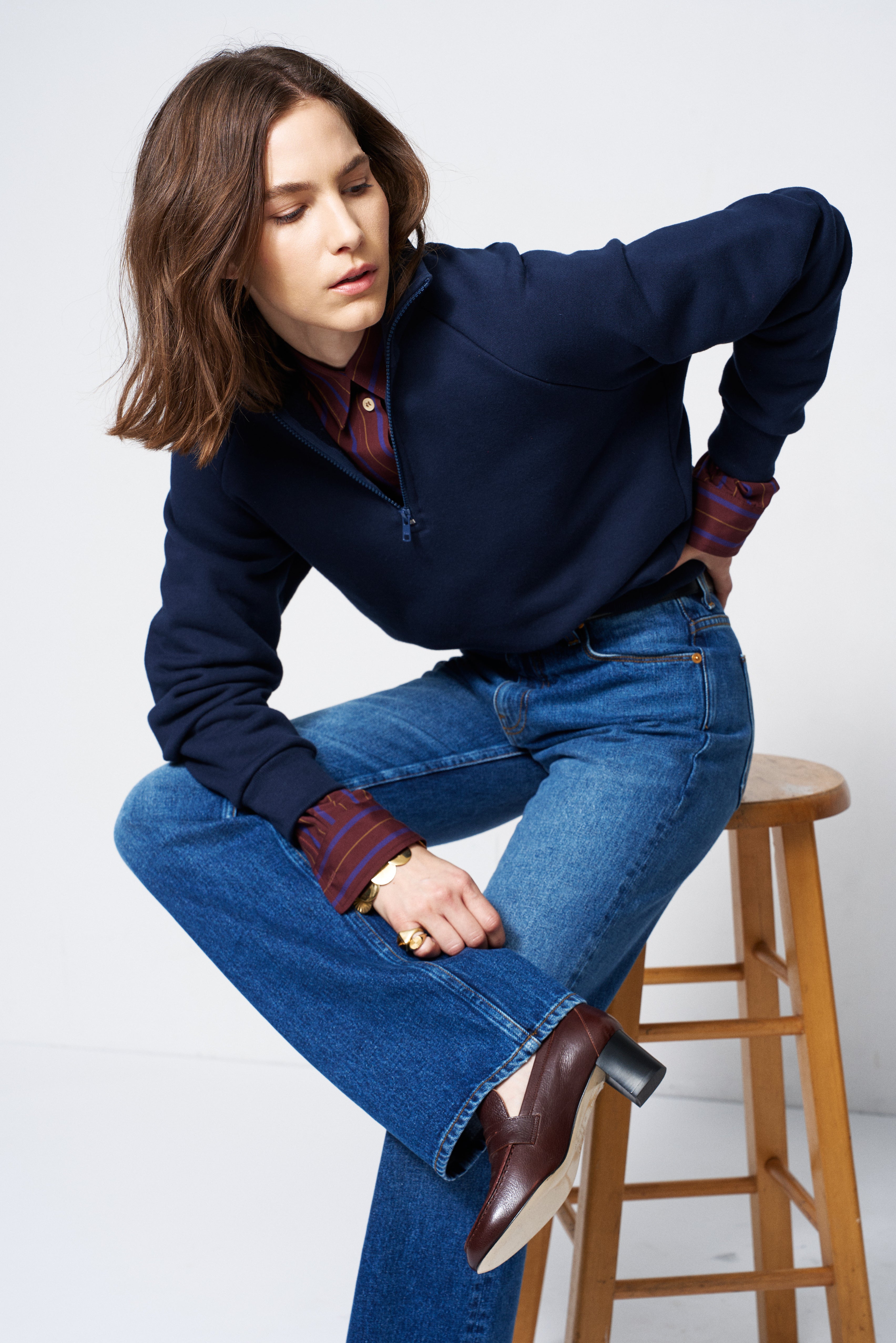 The Quarter Zip in Navy