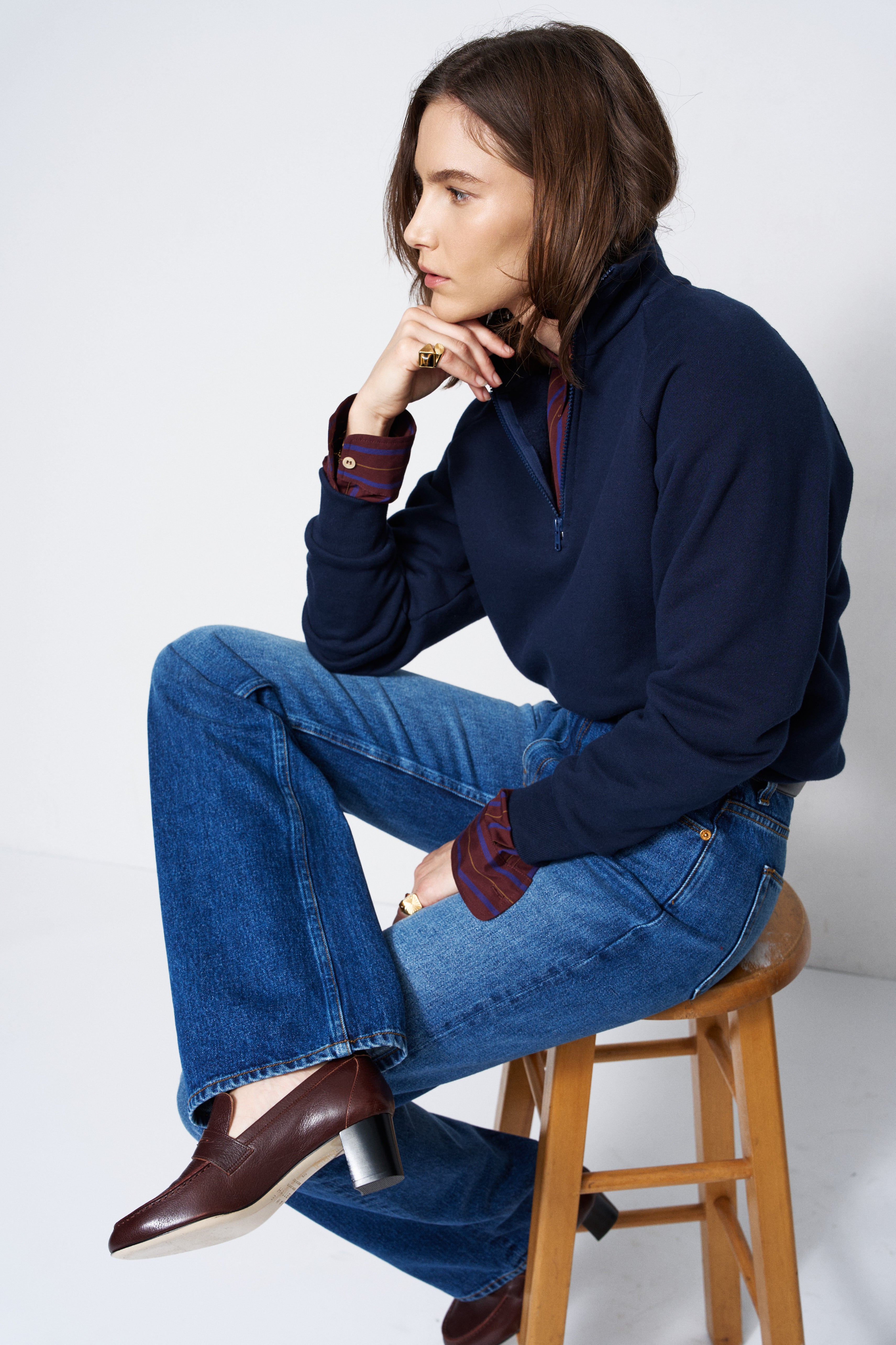 The Quarter Zip in Navy