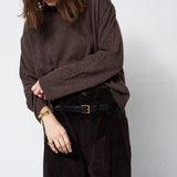 The Triple Pleat Trouser in Cacao