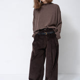 The Triple Pleat Trouser in Cacao