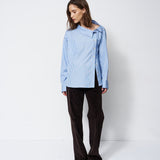 The Asymmetry Shirt in Cornflower Stripe