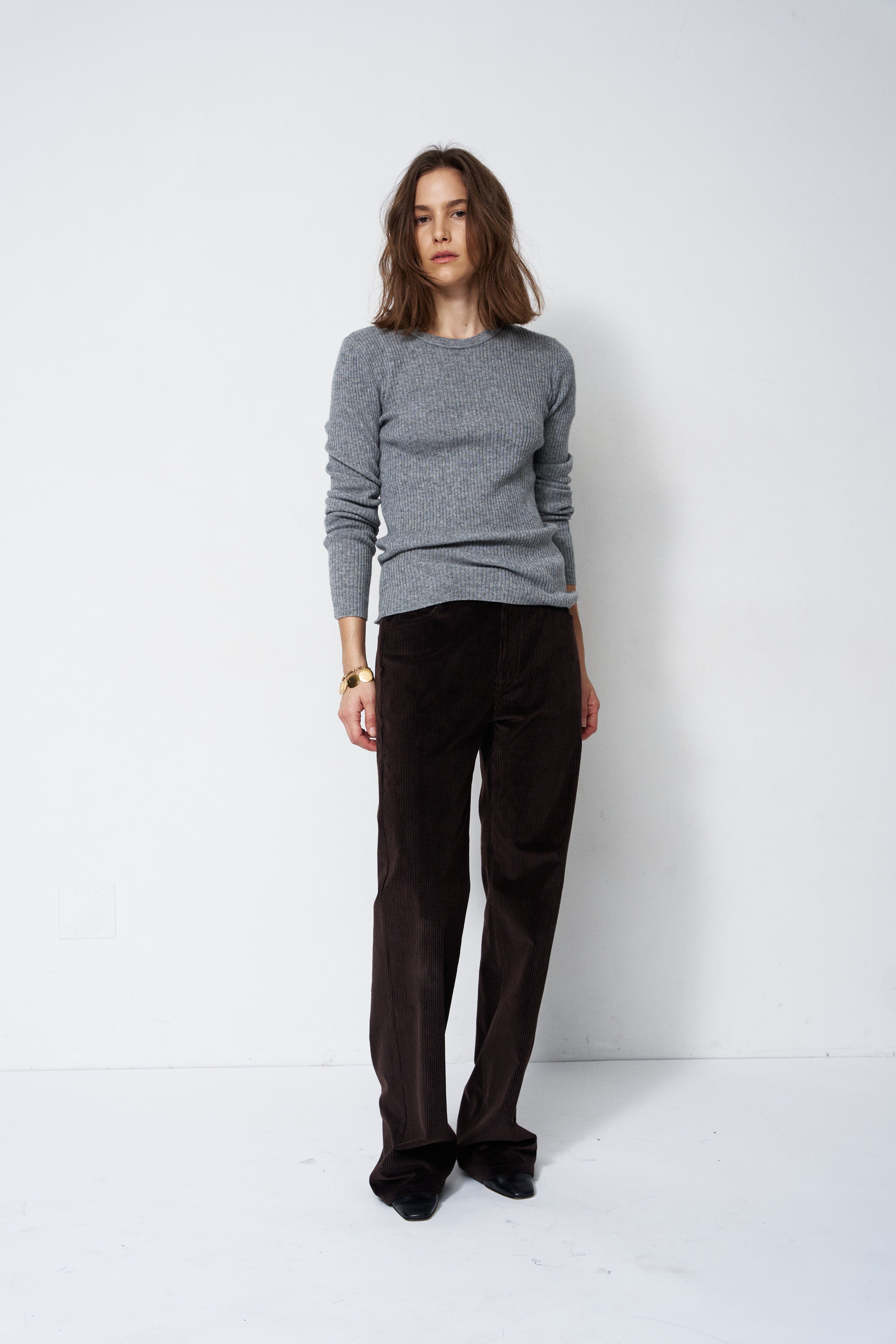 The Rib Slim Sweater in Graphite