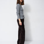 The Rib Slim Sweater in Graphite