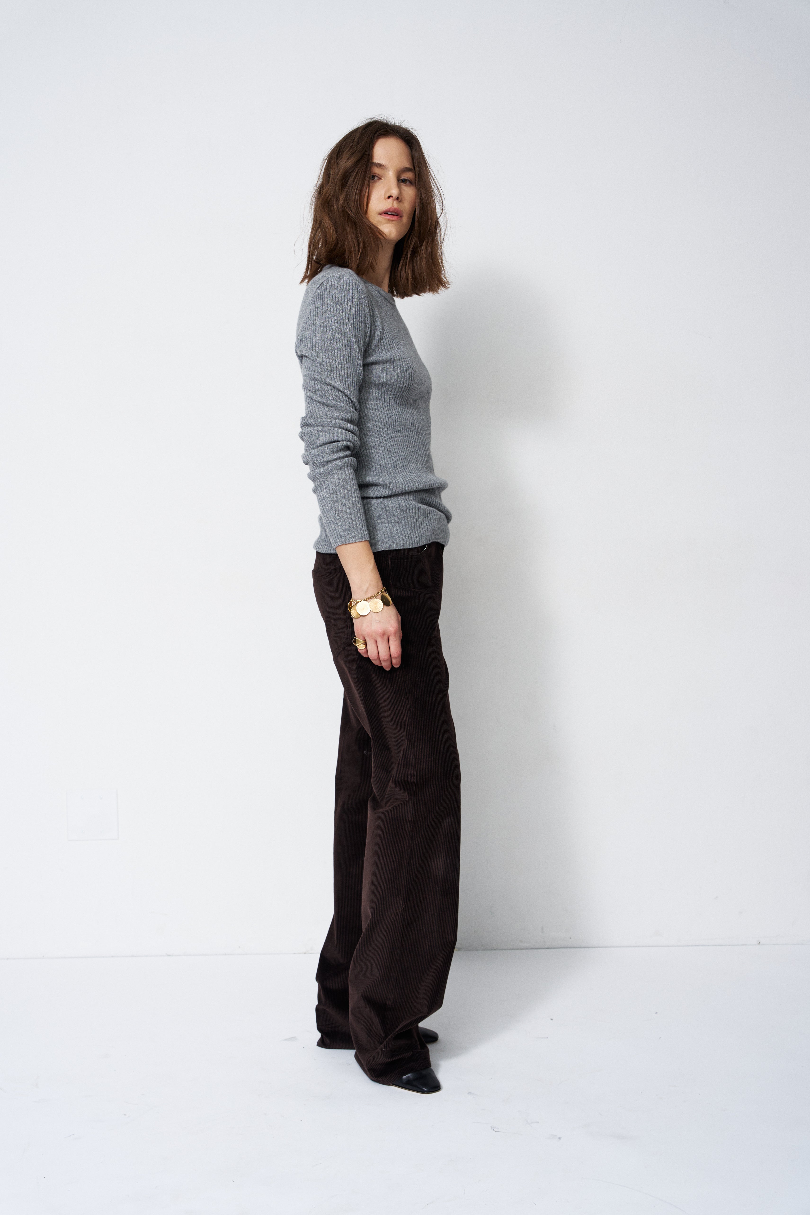The Rib Slim Sweater in Graphite