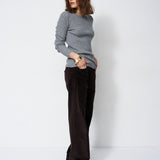 The Rib Slim Sweater in Graphite