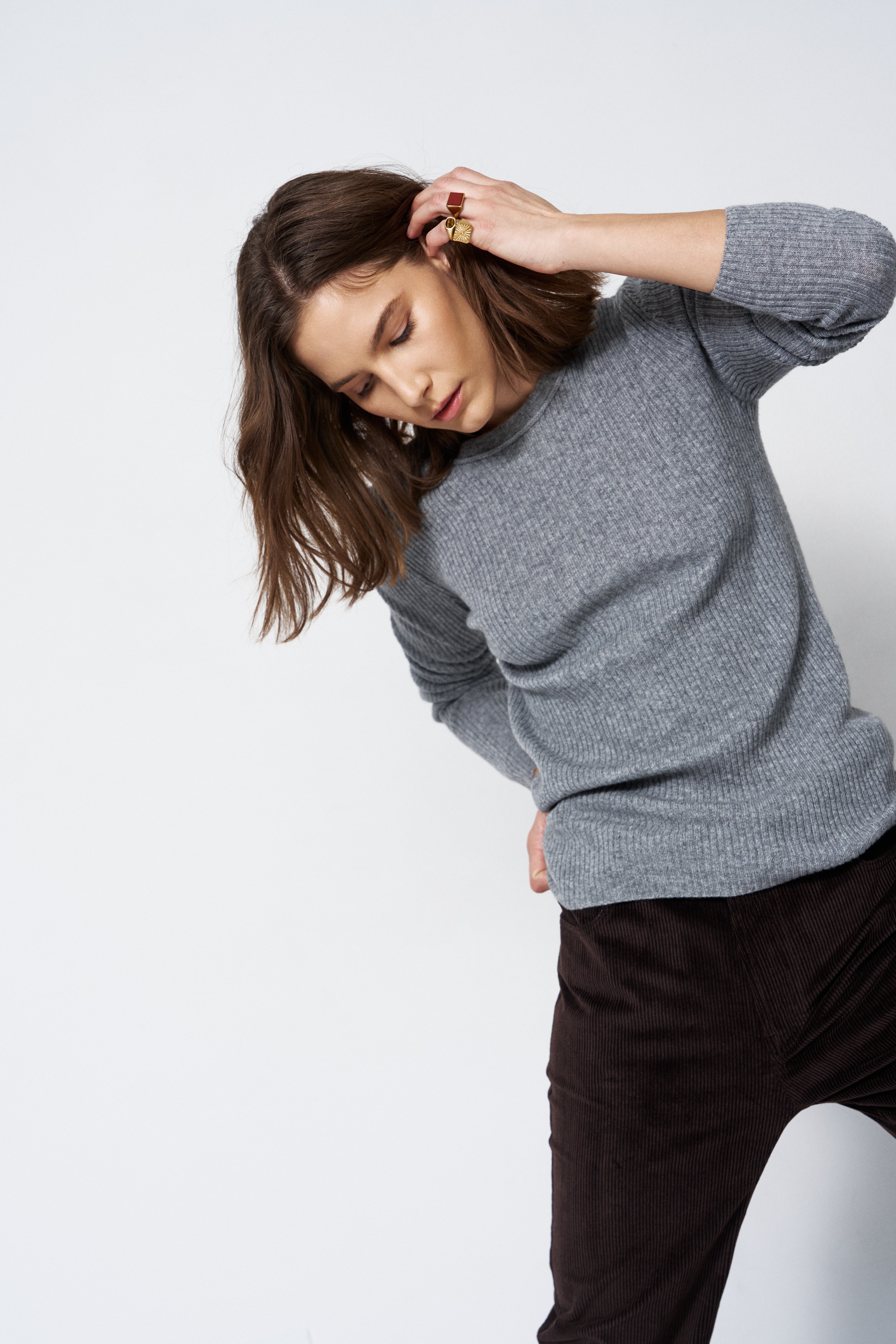 The Rib Slim Sweater in Graphite