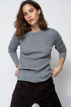 The Rib Slim Sweater in Graphite
