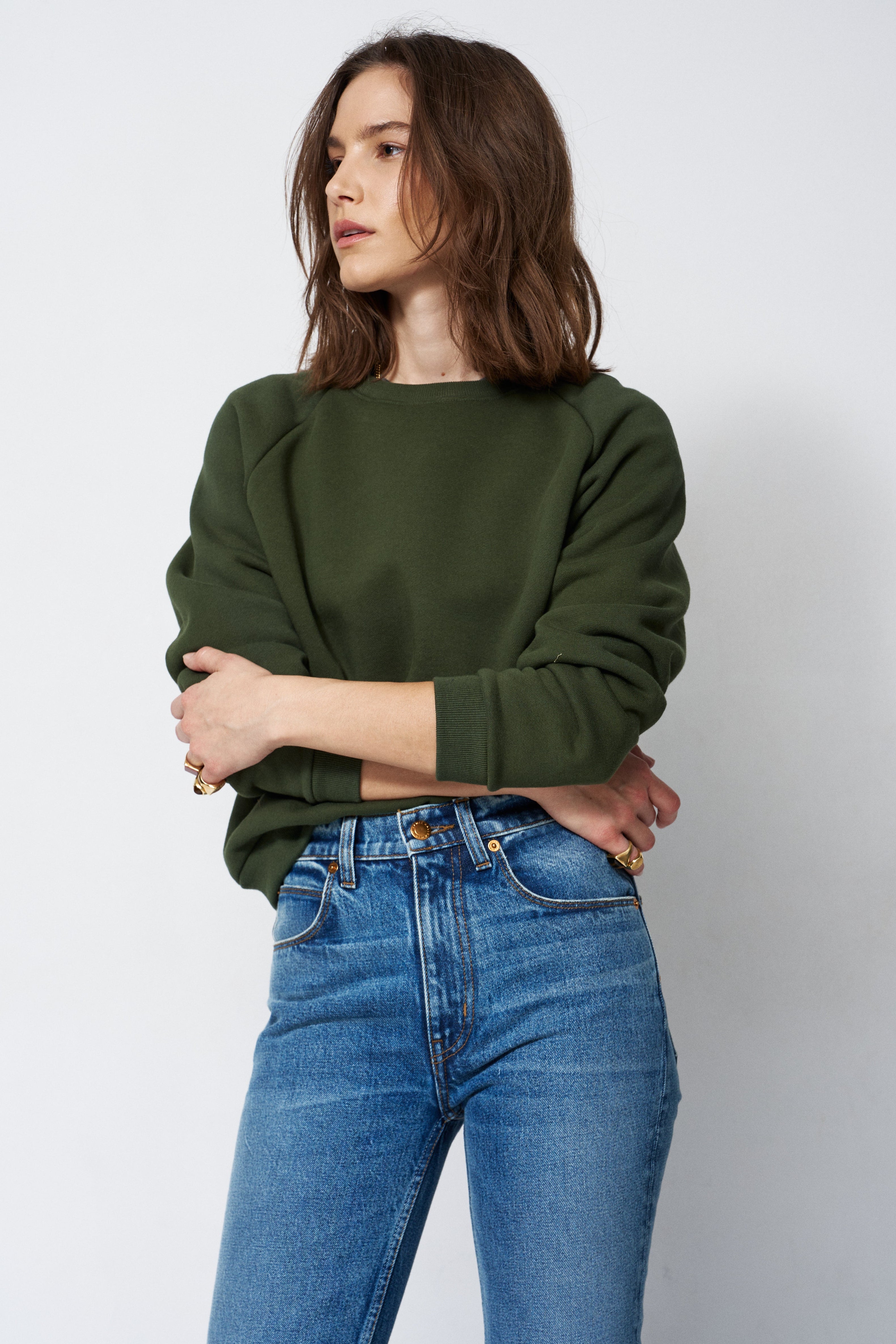 The Daily Sweatshirt in Pine