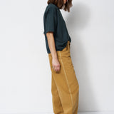 The Cotton Draped Tee in Jade