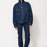 The Slim Stovepipe Jean in Raw Rinse