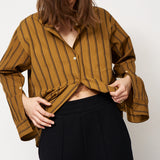 The Editor Shirt in Goldenrod Stripe