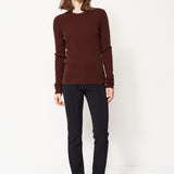 The Rib Slim Sweater in Cinnamon