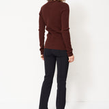 The Rib Slim Sweater in Cinnamon