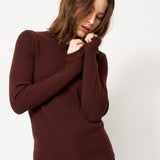 The Rib Slim Sweater in Cinnamon