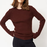 The Rib Slim Sweater in Cinnamon