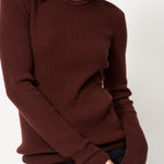 The Rib Slim Sweater in Cinnamon