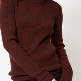The Rib Slim Sweater in Cinnamon