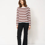 The Capital Tee in Brown Rugby Stripe