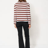 The Capital Tee in Brown Rugby Stripe