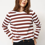 The Capital Tee in Brown Rugby Stripe